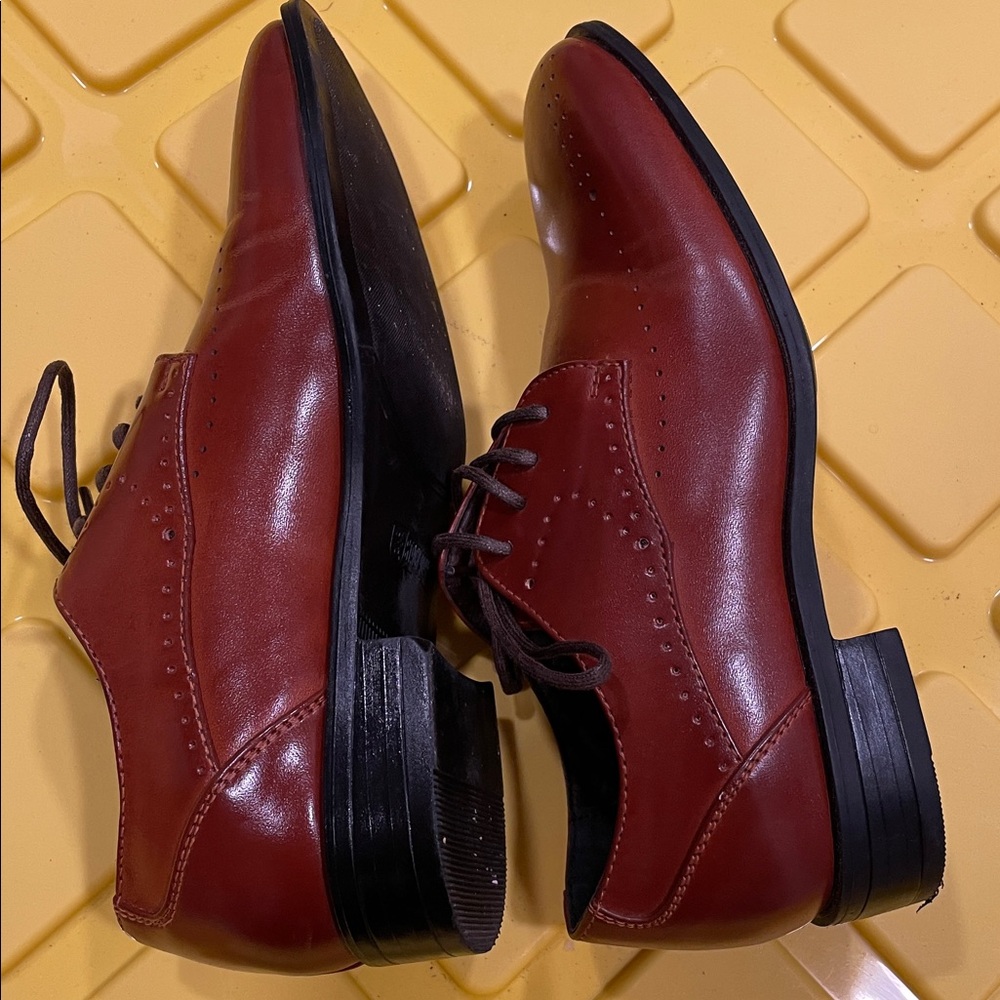 Stacy Adams Brown Boys Lace-up Dress Casual Shoes Like New Size 1M - Picture 4 of 7